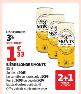 Bière Blonde 3 Monts*