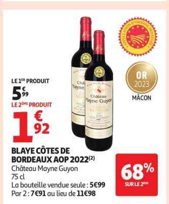 Blaye Côtes De Bordeaux Aop 2022
