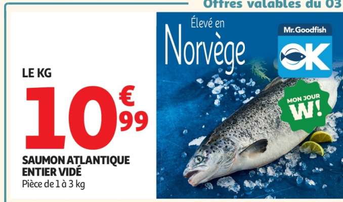 Saumon Atlantique Entier Vidé