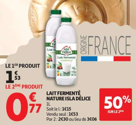 Lait Fermenté Nature "Isla Délice"