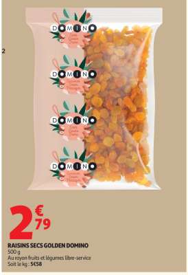 RAISINS SECS GOLDEN DOMINO