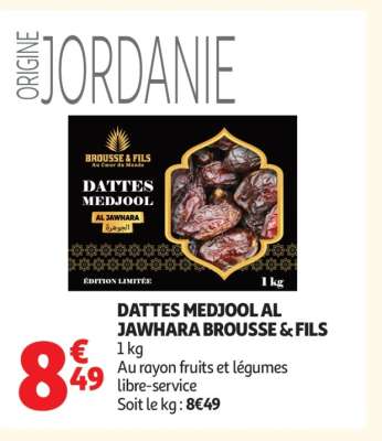 Dattes Medjool Al Jawhara Brousse & Fils
