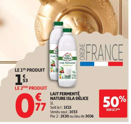 Lait Fermenté Nature "Isla Délice"