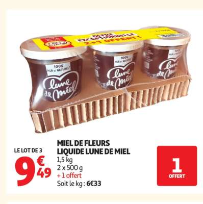 Miel De Fleurs Liquide Lune De Miel