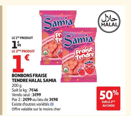 BONBONS FRAISE TENDRE HALAL SAMIA