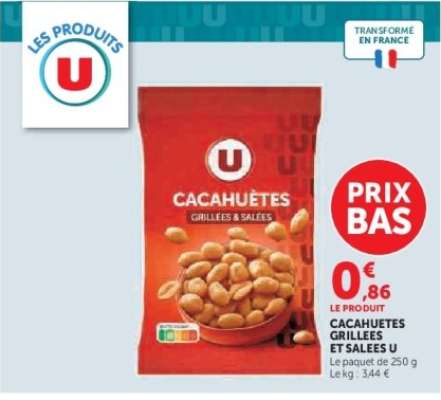 CACAHUÈTES GRILLÉES ET SALÉES U