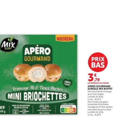 APERO GOURMAND SURGELÉ MIX BUFFET