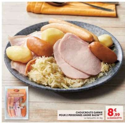 Choucroute Garnie pour 2 personnes 'André Bazin'