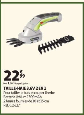 TAILLE-HAIE 3.6V 2 EN 1