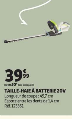 TAILLE-HAIE À BATTERIE 20V