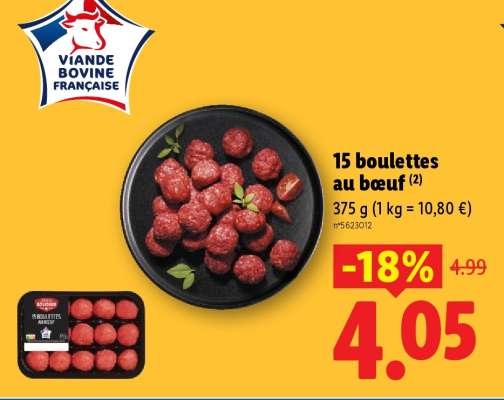 15 Boulettes au Bœuf