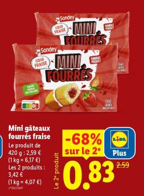 Mini gâteaux fourrés fraise