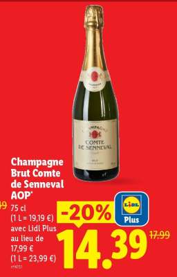 Champagne Brut Comte de Senneval AOP