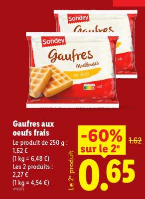 Gaufres aux oeufs frais