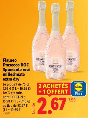 Flaureo Prosecco DOC Spumante Rosé Millesimato Extra Dry