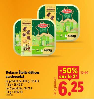 Delacre étoile délices au chocolat