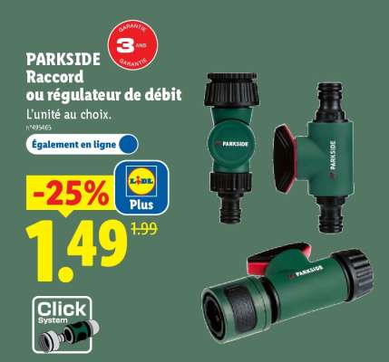 PARKSIDE Raccord ou régulateur de débit