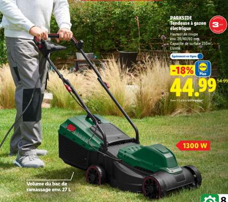 PARKSIDE Tondeuse à gazon électrique