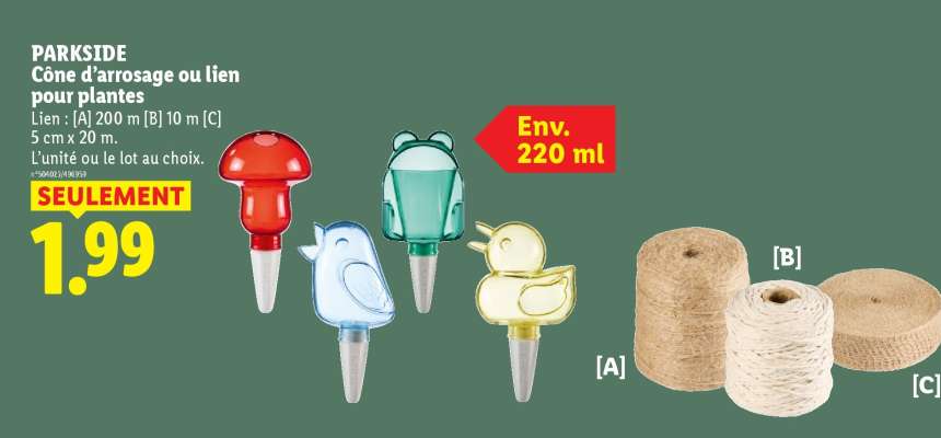 PARKSIDE Cône d'arrosage ou lien pour plantes