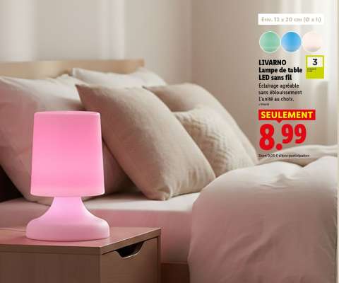 LIVARNO Lampe de table LED sans fil
