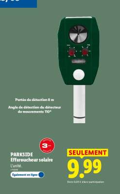 Parkside Effaroucheur solaire