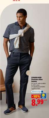 ESMARA MEN Pantalon chino homme