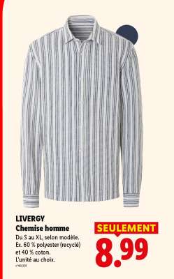 LIVERGY Chemise homme