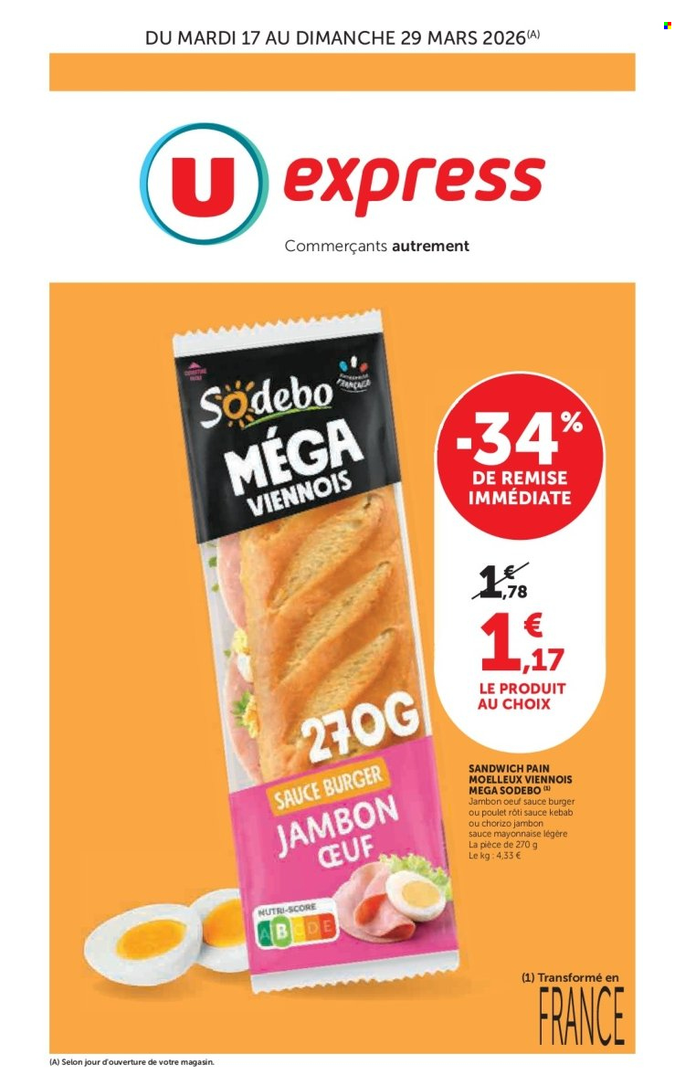 Catalogue U express - 17/03/2026 - 29/03/2026. Page 1