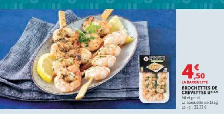 BROCHETTES DE CREVETTES U