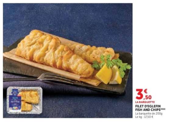 FILET D'EGLEFIN FISH AND CHIPS