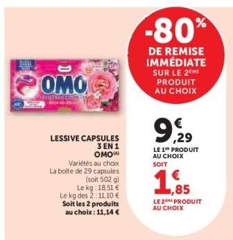 Lessive Capsules 3 en 1 OMO
