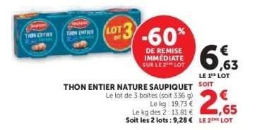 Thon Entier Nature Saupiquet
