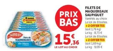 FILETS DE MAQUEREAUX 'SAUPIQUET'