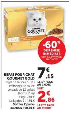 REPAS POUR CHAT GOURMET GOLD