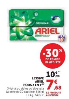 Lessive Ariel Pods 3 en 1