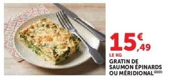 Gratin de Saumon Épinards ou Méridional