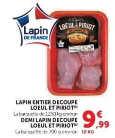 Lapin entier decoupe Loeul et Piriot