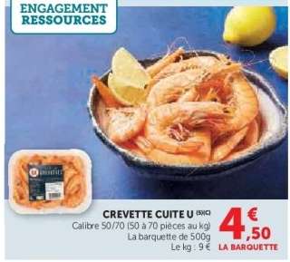 Crevette Cuite U