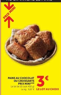 Pains au chocolat ou croissants