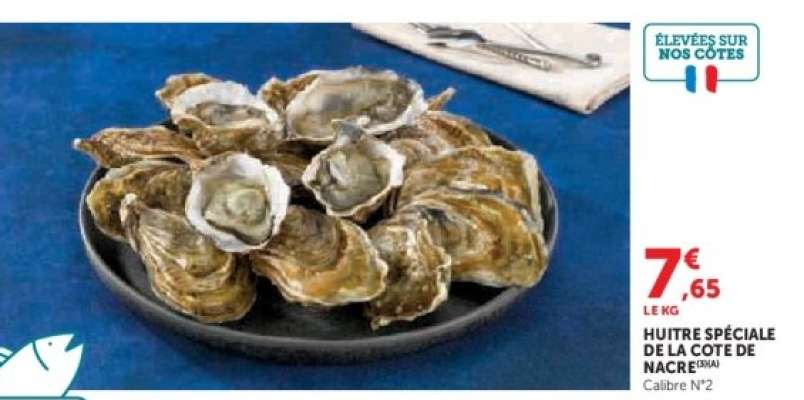 Huître spéciale de la côte de nacre