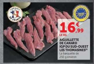 Aiguillette de Canard IGP du Sud-Ouest Les Thomasines