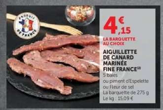 AIGUILLETTE DE CANARD MARINÉE FINE FRANCE