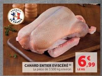 CANARD ENTIER ÉVISCÉRÉ