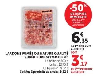 LARDONS FUMÉS OU NATURE QUALITÉ SUPÉRIEURE STEMMELEN