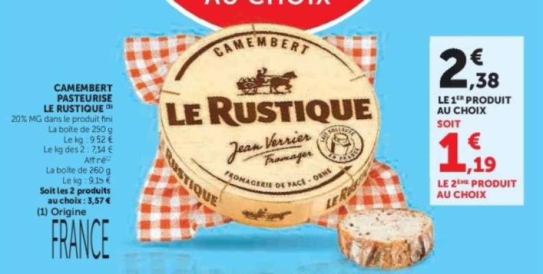 Camembert Pasteurisé Le Rustique