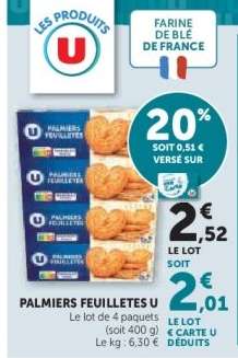 PALMIERS FEUILLETÉS U