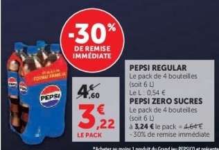 PEPSI REGULAR / PEPSI ZERO SUCRES