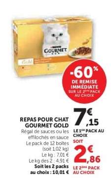 REPAS POUR CHAT GOURMET GOLD
