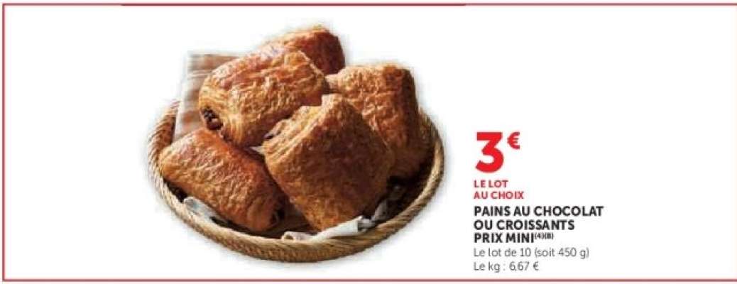 Pains au chocolat ou croissants