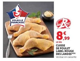 CUISSE DE POULET LABEL ROUGE DES LANDES